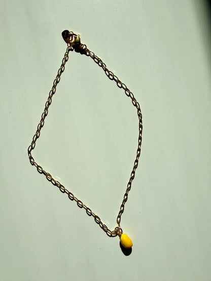Limoné - Golden Necklace with Lemon Pendant & 18k Gold Plated Stainless Steel