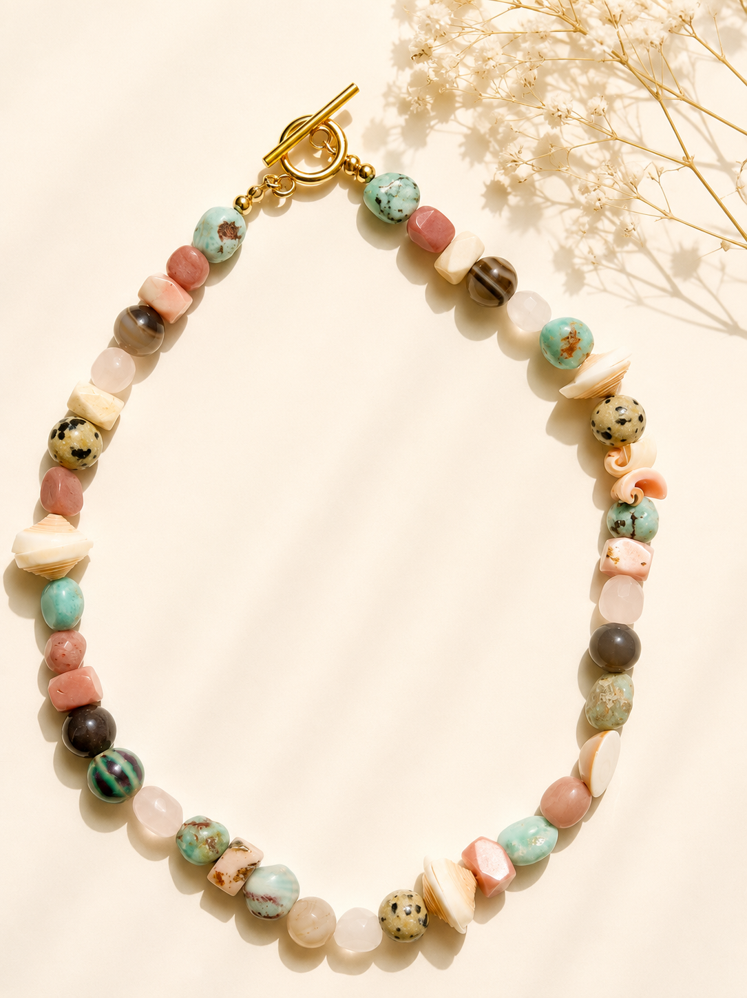 Belle Mer – Edelstein Mix mit Shiva Eye & Muscheln – handgefertigt