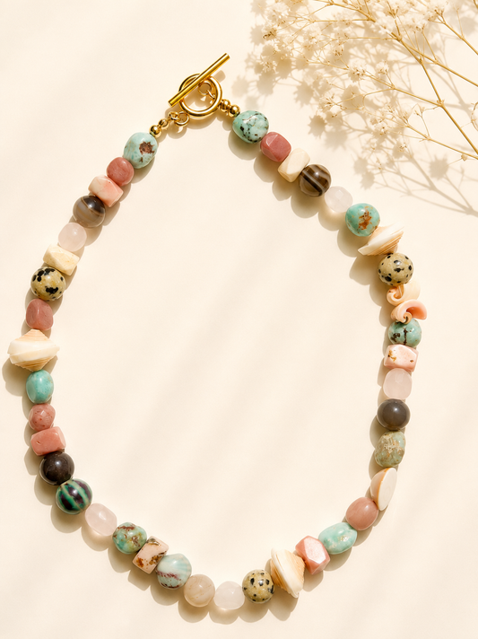 Belle Mer – Edelstein Mix mit Shiva Eye & Muscheln – handgefertigt