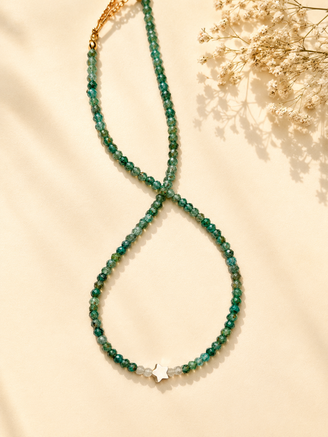 Sea Star – Necklace with aquamarine, moonstone &amp; star – handmade