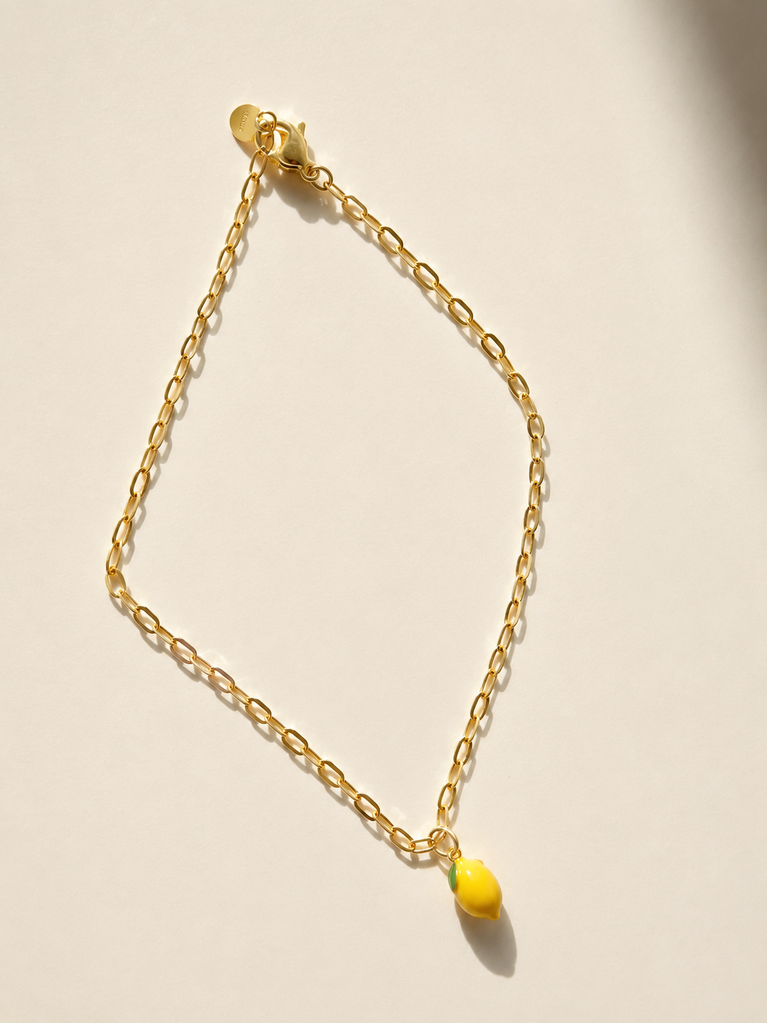 Limoné - Golden Necklace with Lemon Pendant & 18k Gold Plated Stainless Steel