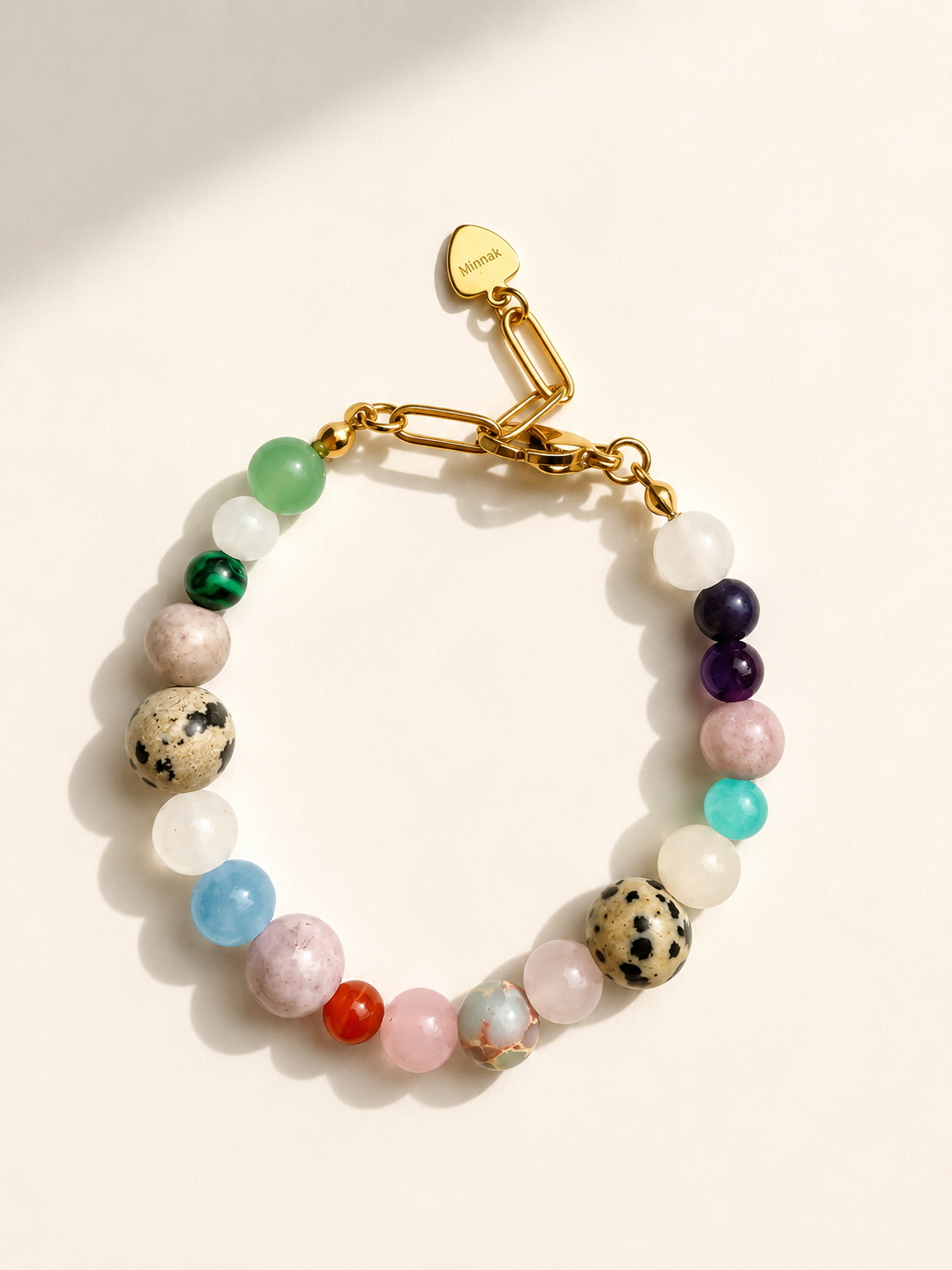 Bonibon – Buntes Edelstein Armband – handgefertigt