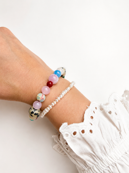 Bonibon – Buntes Edelstein Armband – handgefertigt