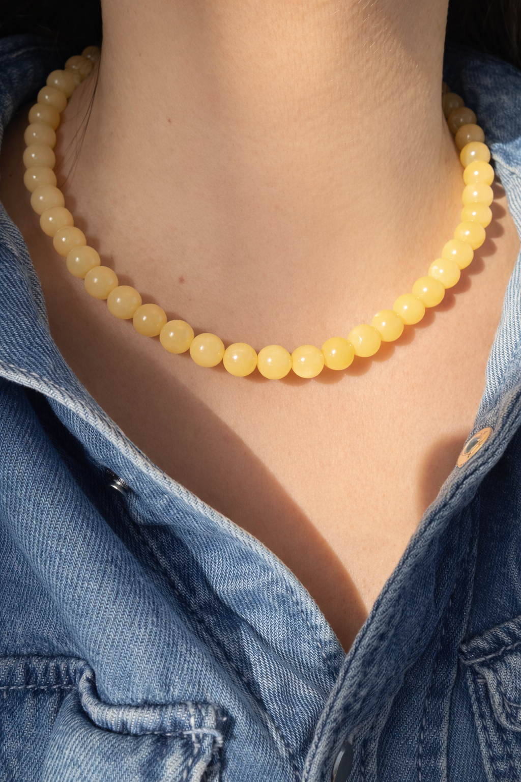 Honey Pearl Necklace – Handmade