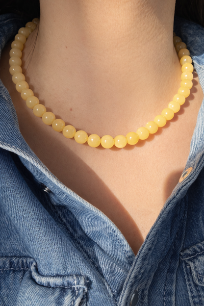 Honey Pearl Necklace – Handmade
