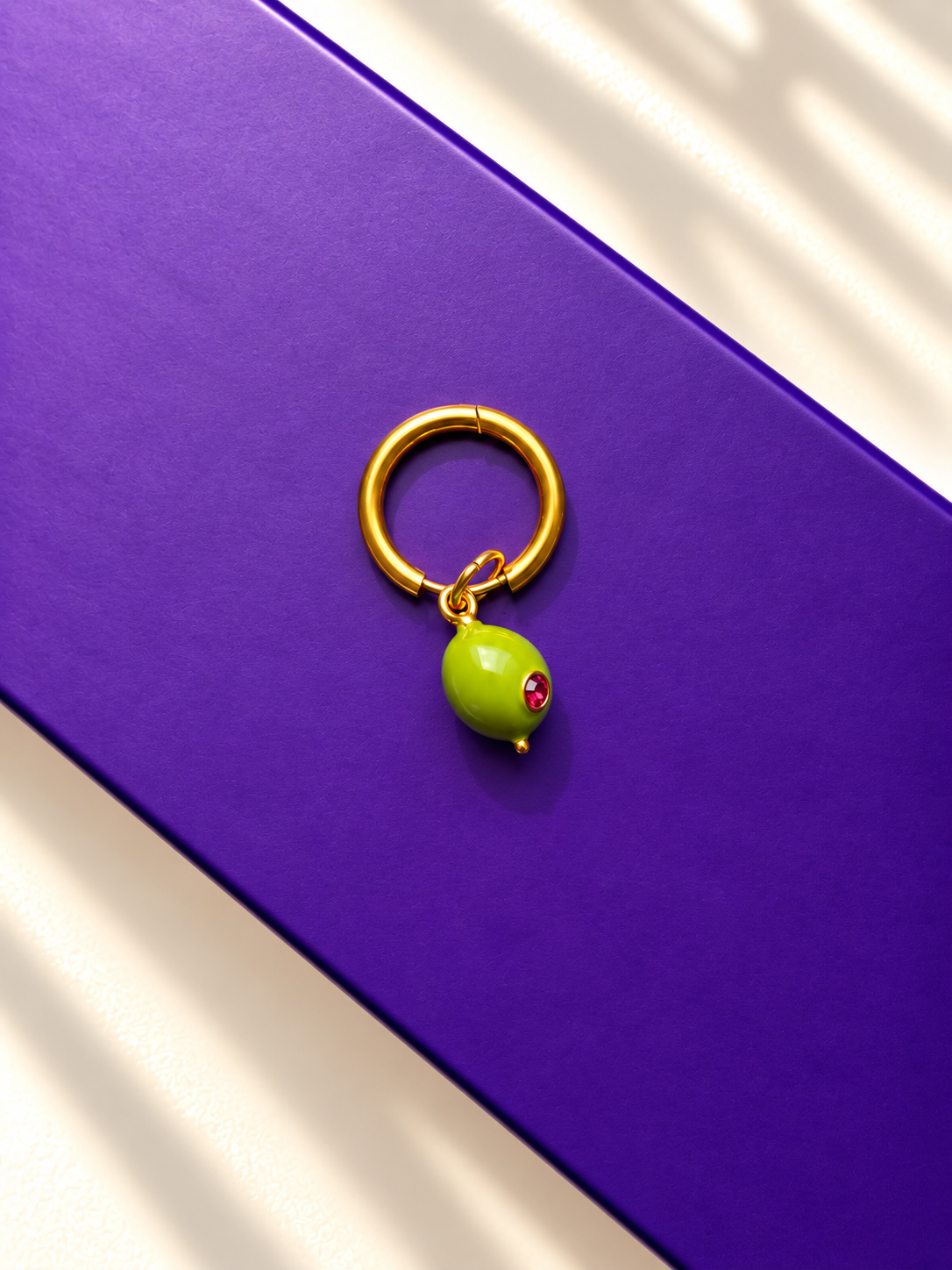 Green Olive – Oliven-Charm für Mix & Match Creolen