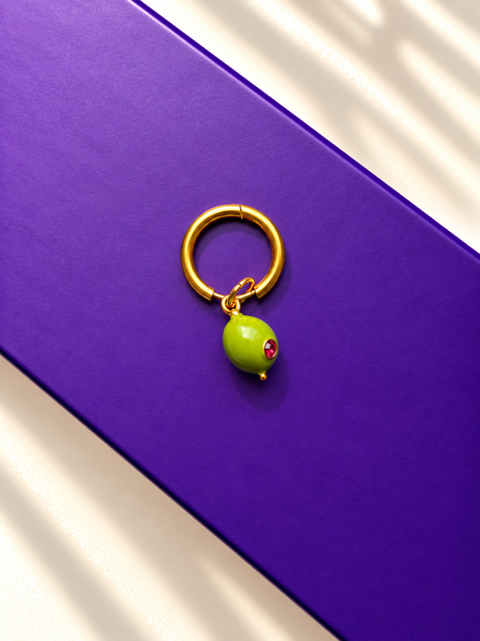 Green Olive – Oliven-Charm für Mix & Match Creolen