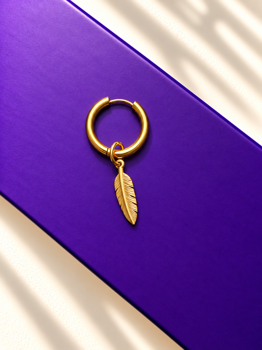 Golden Feather – Feder-Charm für Mix & Match Creolen
