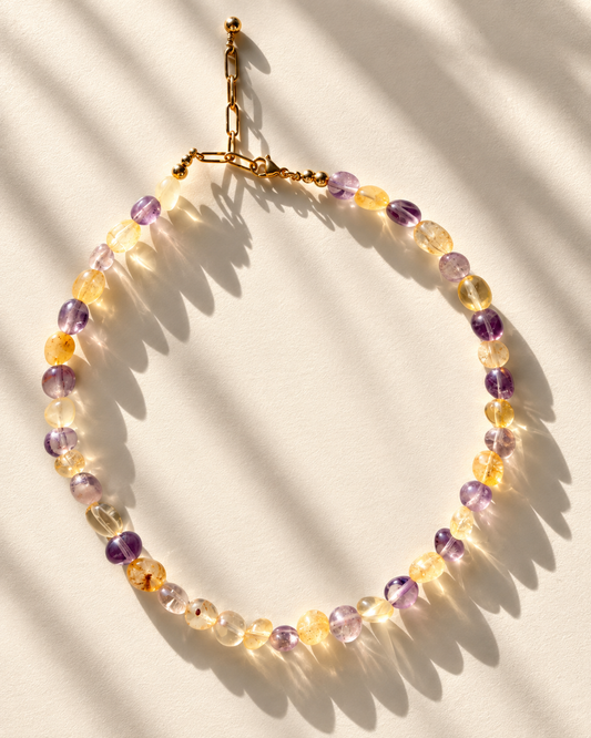 Sunlight Amethyst – Necklace with Amethyst &amp; Citrine – Handmade