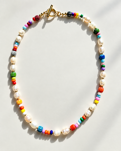 Confetti Candy – bunte Perlenkette mit Süßwasserperlen und Miyuki-Perlen – Ansicht 6
